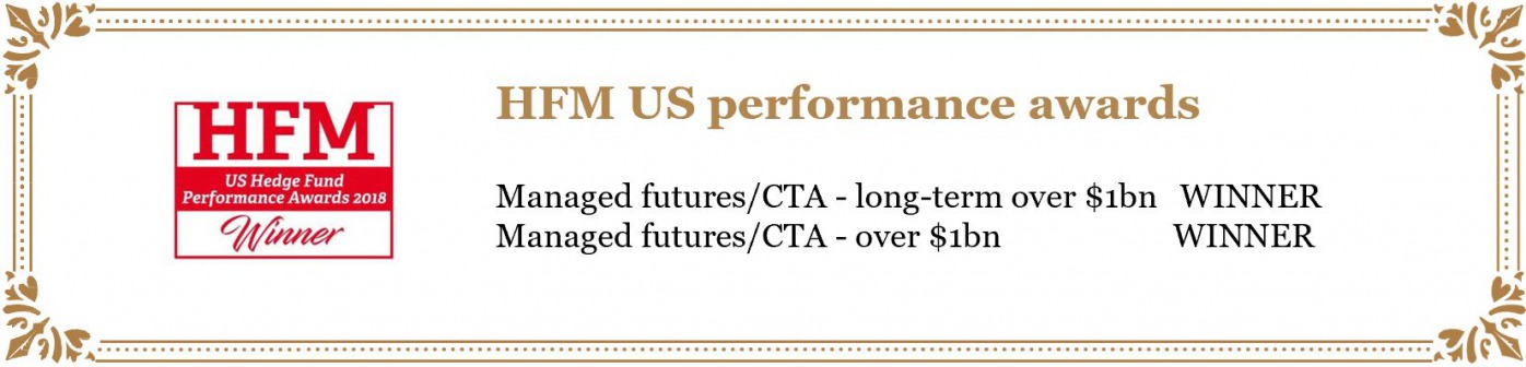 HFM US performance awards : Managed futures/CTA - long-term over $1bn WINNER,Managed futures/CTA - over $1bn WINNER